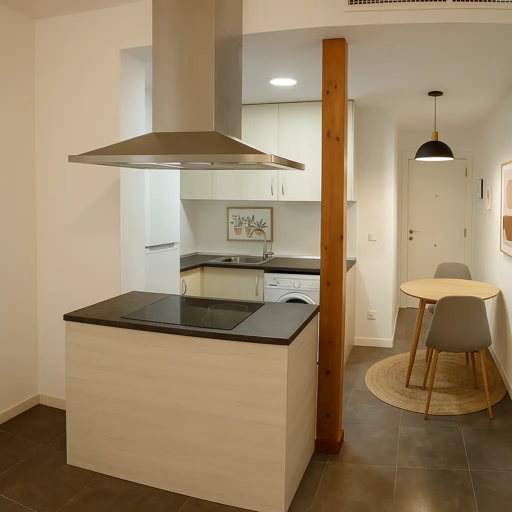 Estudio con cocina americana