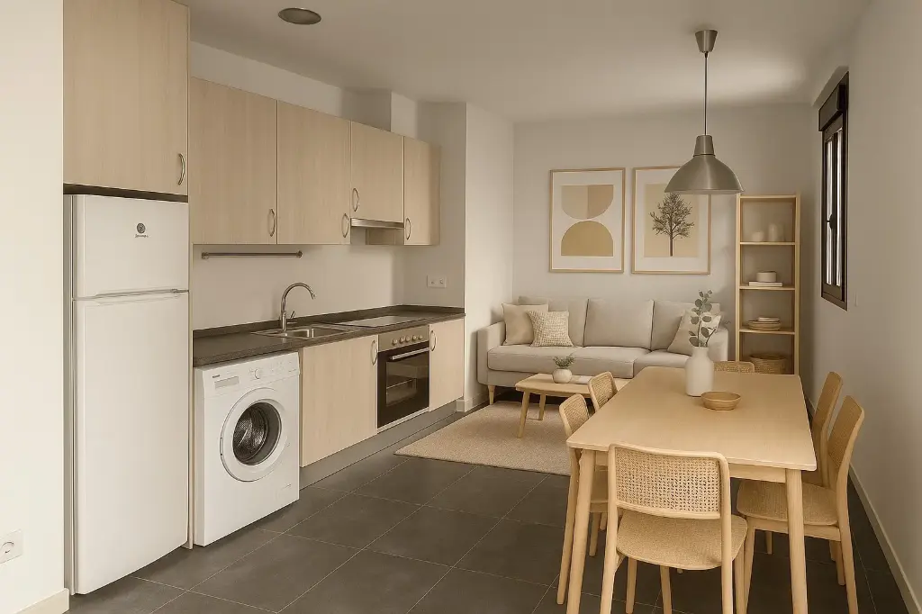 [P5] Apartamento dos dormitorios con cocina integrada